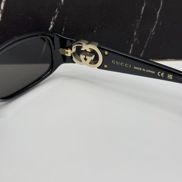 NEW GG1661S 001 GUCCI BLACK SQUARE WOMEN GUCCI SUNGLASSES - Picture 13 of 14